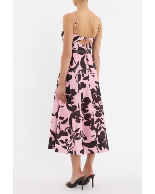 Rebecca Vallance White Connie Strap Midi Dress
