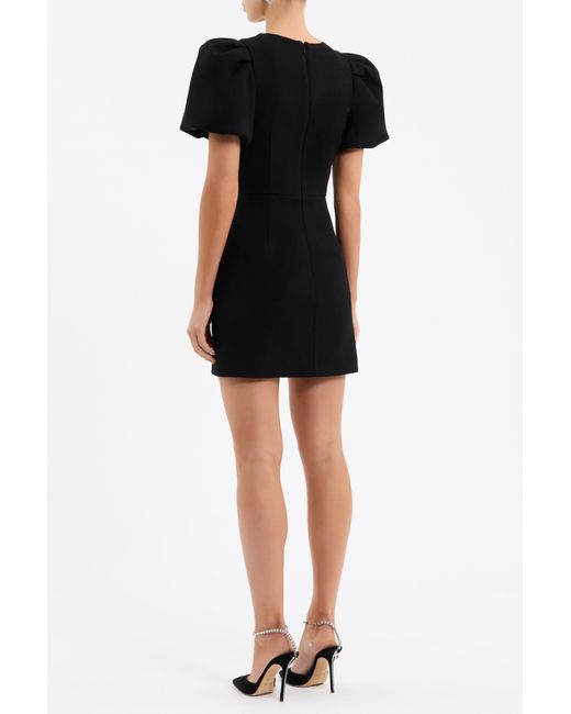 Rebecca Vallance Black Harlynn Puff Sleeve Mini Dress