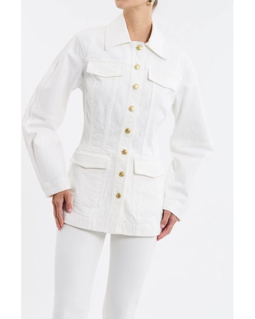 Rebecca Vallance White Aviator Jacket