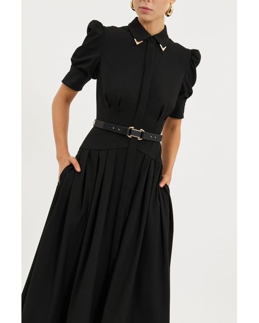 Rebecca Vallance Black Zendaya Midi Dress