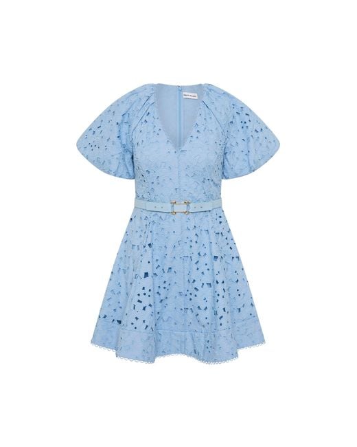 Rebecca Vallance Blue Wilda Mini Dress