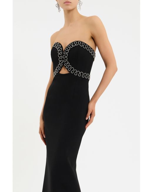 Rebecca Vallance Black Nyx Strapless Gown