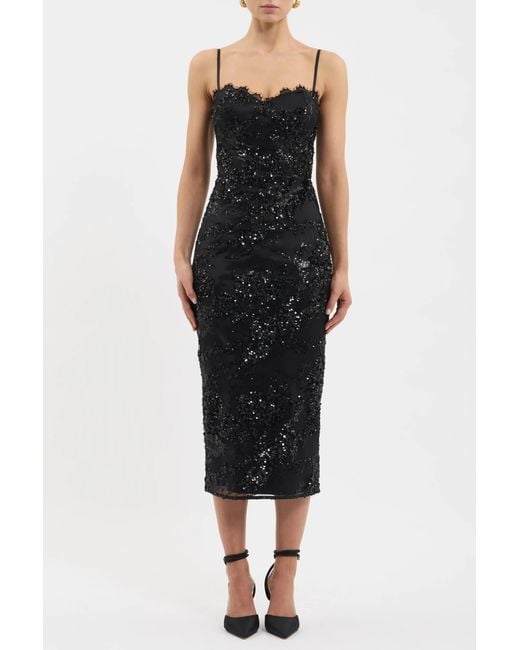 Rebecca Vallance Black Beau Midi Dress