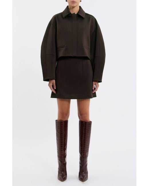 Rebecca Vallance Black Merlot Cropped Jacket