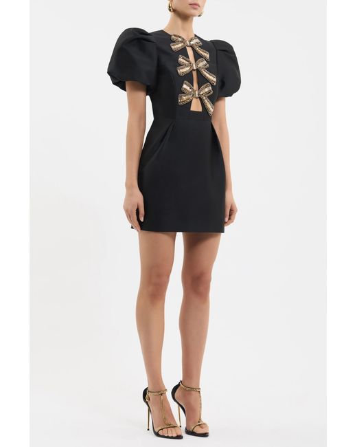 Rebecca Vallance Black Venus Mini Dress