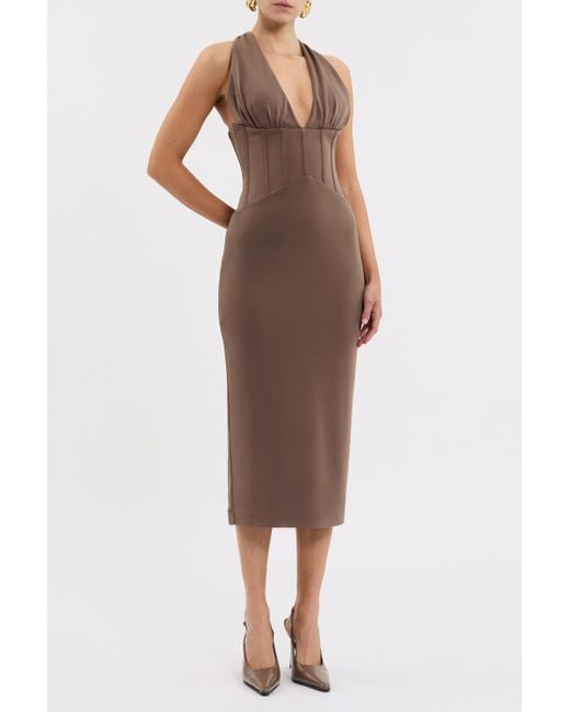 Rebecca Vallance White Mischa Midi Dress