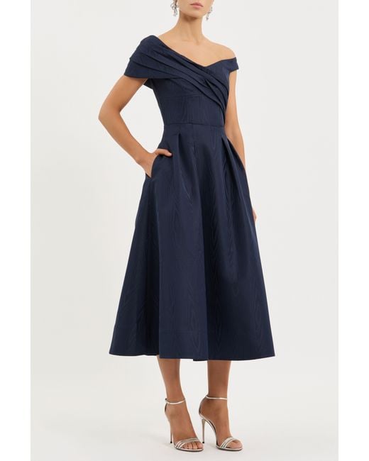 Rebecca Vallance Blue Sapphire Midi Dress