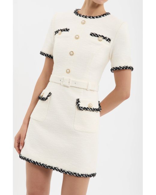 Rebecca Vallance White Jacquie Mini Dress