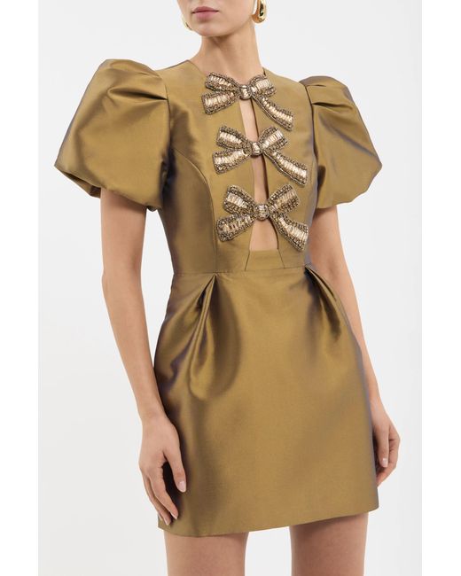 Rebecca Vallance Metallic Venus Mini Dress