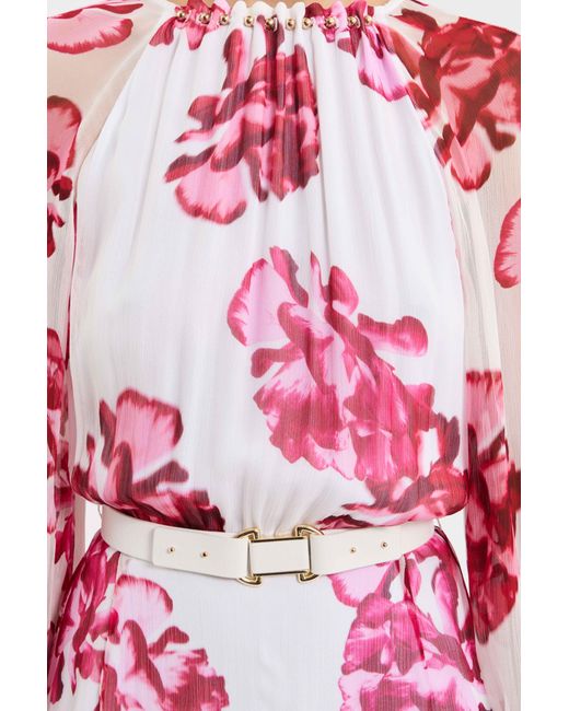 Rebecca Vallance Pink Damask Rose Maxi Dress