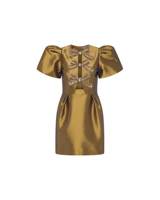 Rebecca Vallance Metallic Venus Mini Dress