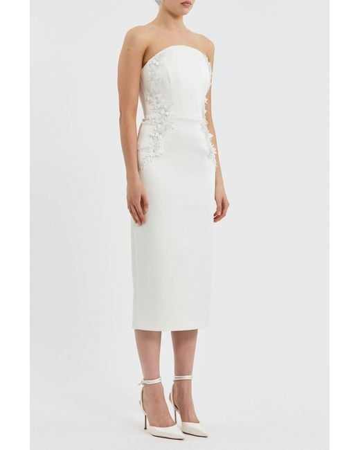 Rebecca Vallance White Xanthe Midi Dress