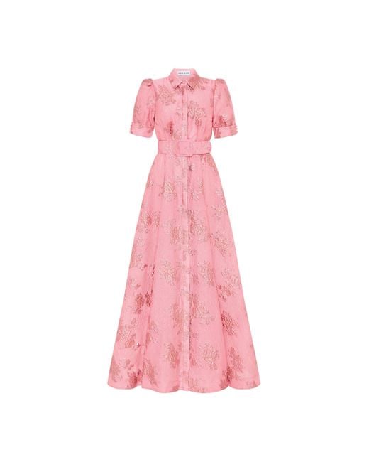 Rebecca Vallance Pink Annette Button Gown