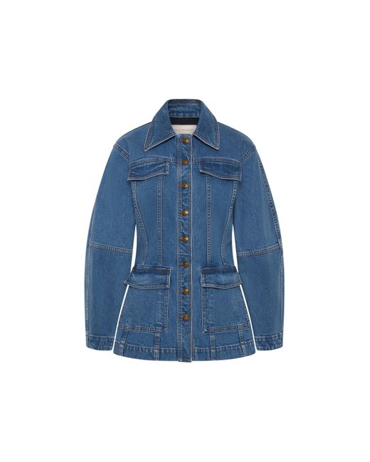 Rebecca Vallance Blue Aviator Jacket