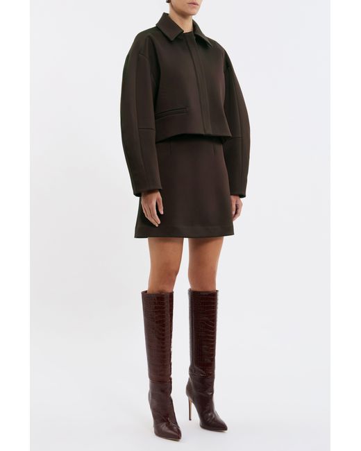 Rebecca Vallance Black Merlot Cropped Jacket