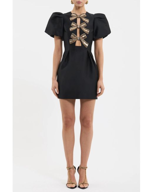 Rebecca Vallance Black Venus Mini Dress