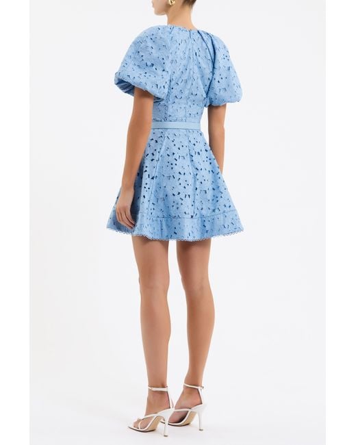 Rebecca Vallance Blue Wilda Mini Dress