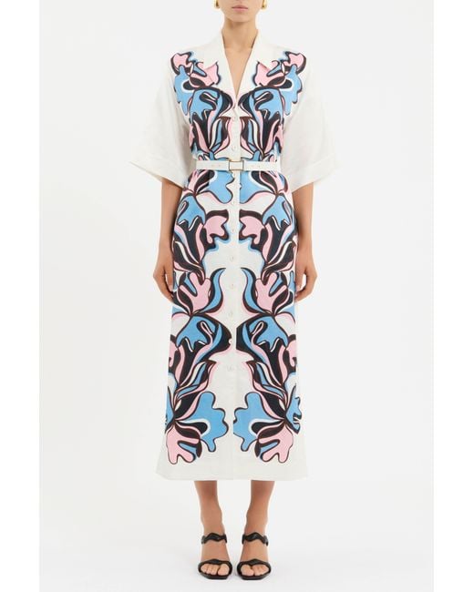 Rebecca Vallance Blue Barbados Breeze Midi Dress