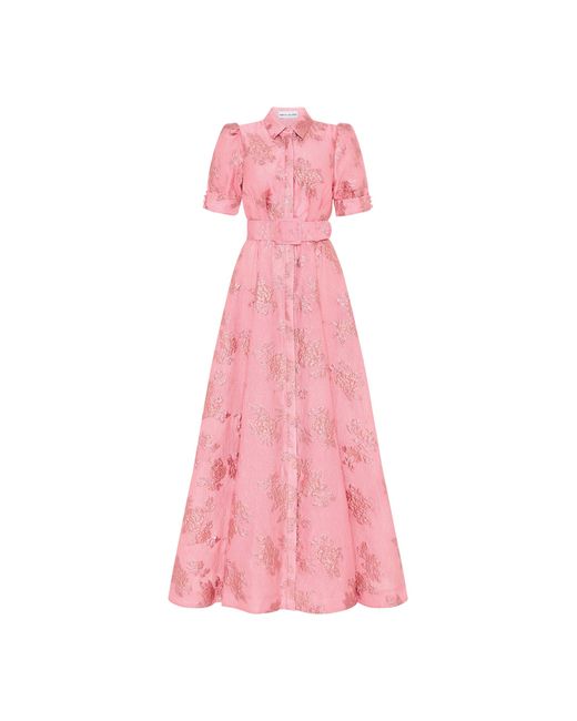 Rebecca Vallance Pink Annette Button Gown