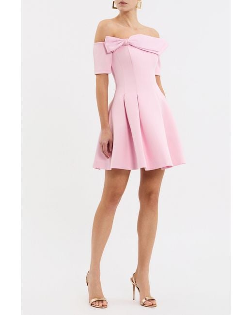 Rebecca Vallance Pink Aymee Strapless Mini Dress