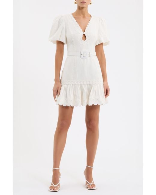 Rebecca Vallance White Kahlia Mini Dress