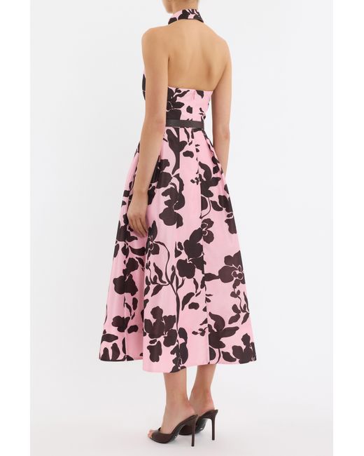 Rebecca Vallance White Connie Halter Midi Dress