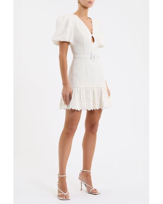 Rebecca Vallance White Kahlia Mini Dress