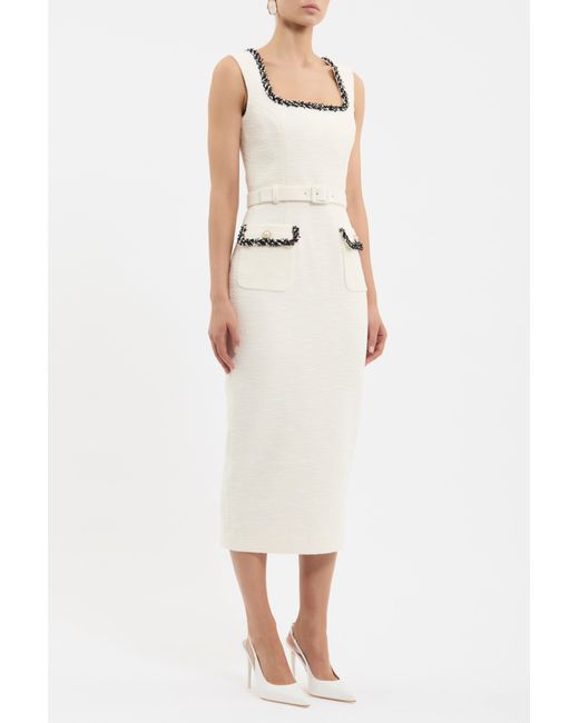 Rebecca Vallance White Jacquie Midi Dress
