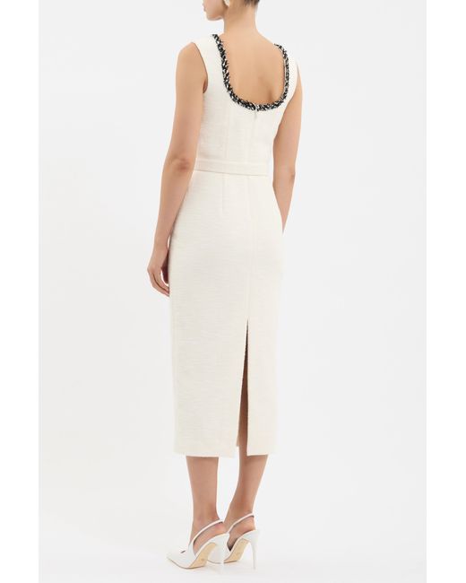 Rebecca Vallance White Jacquie Midi Dress