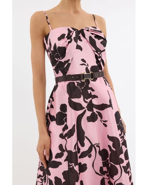 Rebecca Vallance White Connie Strap Midi Dress