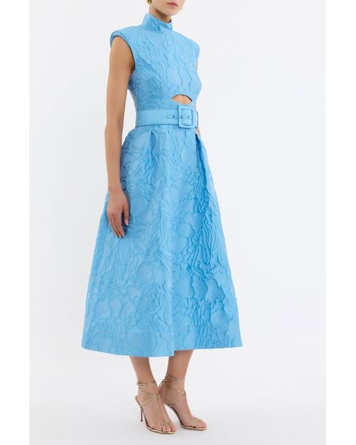 Rebecca Vallance Blue Aegir Midi Dress