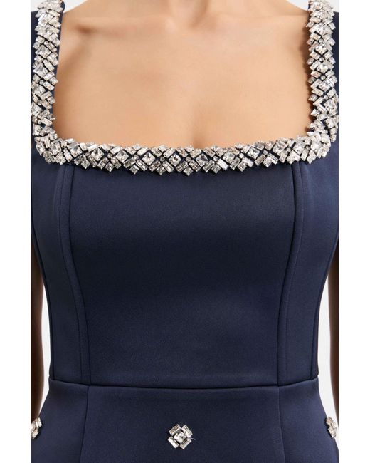 Rebecca Vallance Blue Ayla Midi Dress