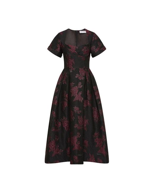 Rebecca Vallance Black Florentina Midi Dress