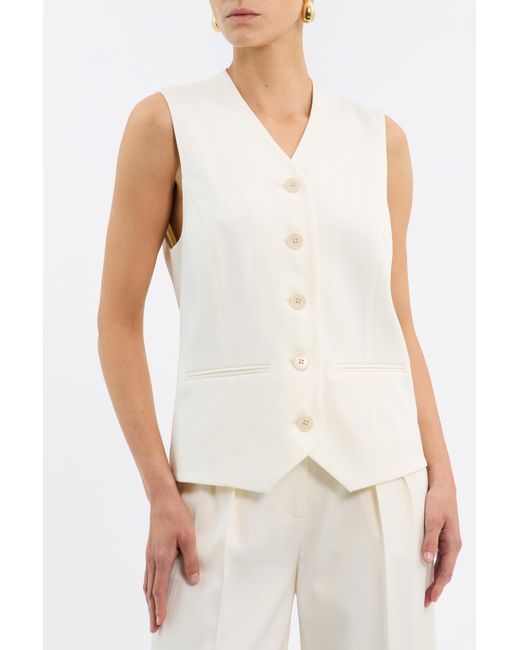 Rebecca Vallance White Blanco Vest