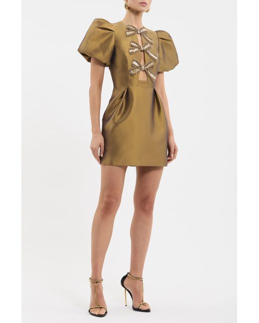 Rebecca Vallance Metallic Venus Mini Dress