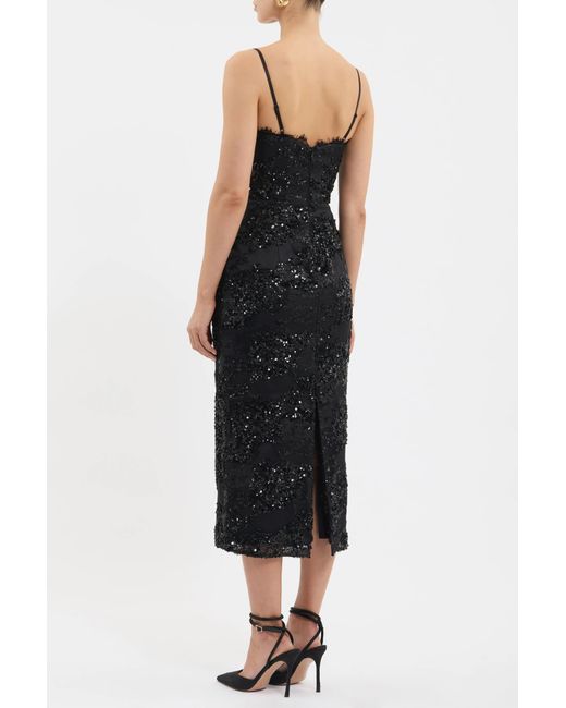 Rebecca Vallance Black Beau Midi Dress
