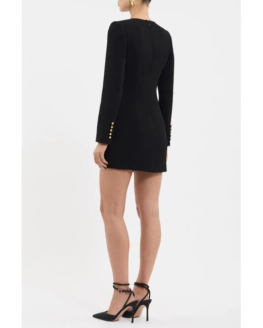 Rebecca Vallance Black Odilia Long Sleeve Mini Dress