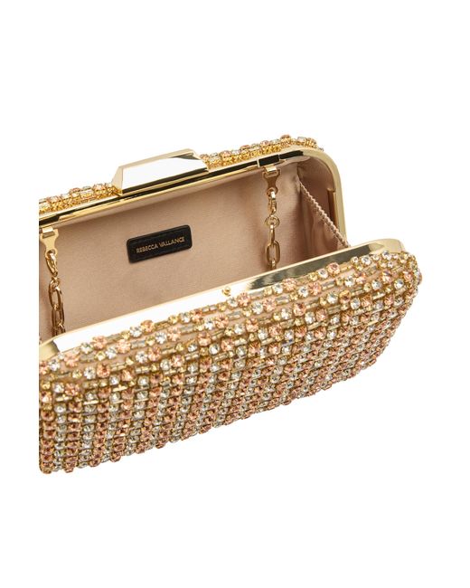 Rebecca Vallance White Embellished Square Clutch