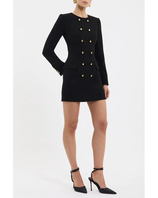 Rebecca Vallance Black Odilia Long Sleeve Mini Dress