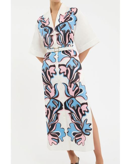 Rebecca Vallance Blue Barbados Breeze Midi Dress