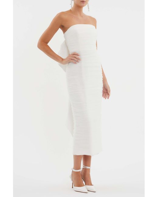 Rebecca Vallance White Lily Midi Dress