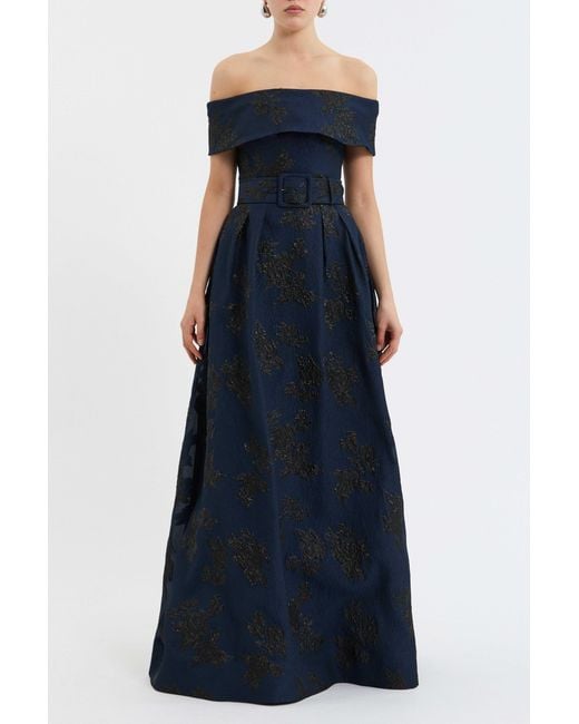 Rebecca Vallance Blue Afina Maxi Dress