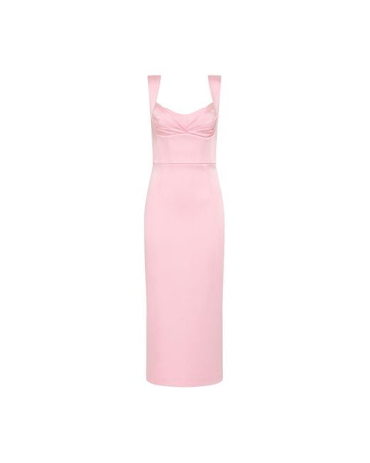 Rebecca Vallance Pink Aymee Midi Dress