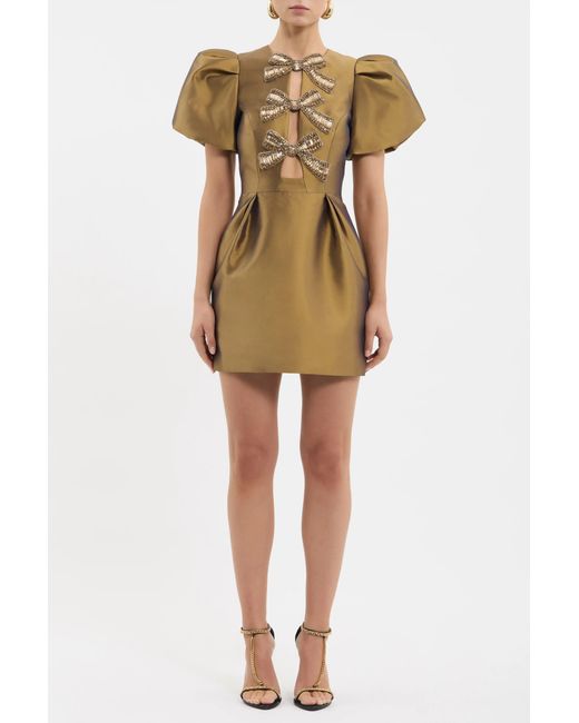 Rebecca Vallance Metallic Venus Mini Dress