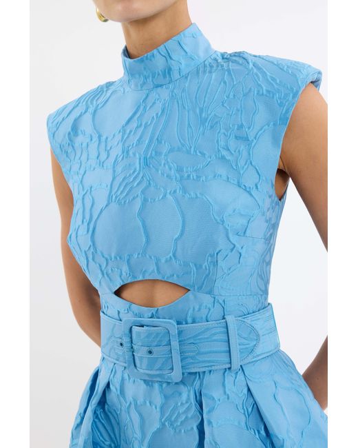 Rebecca Vallance Blue Aegir Midi Dress