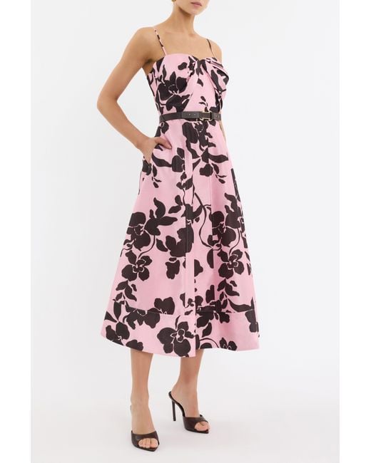 Rebecca Vallance White Connie Strap Midi Dress