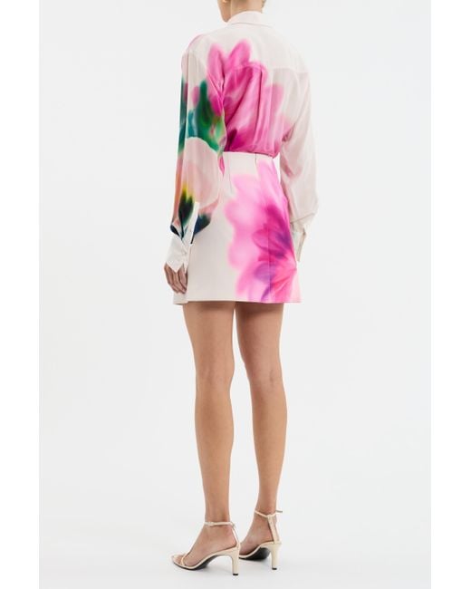 Rebecca Vallance Pink Dahlia Blossom Blouse