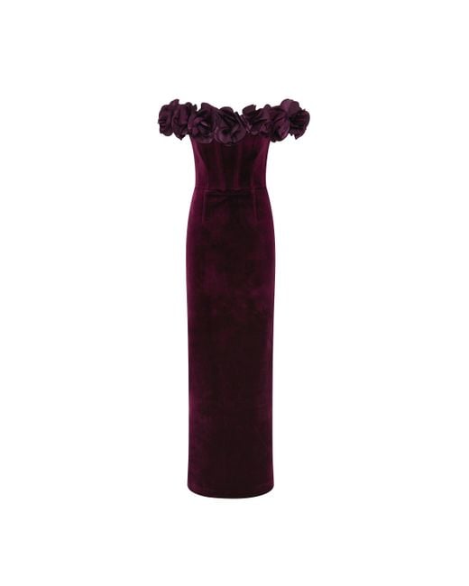 Rebecca Vallance Purple Charles Strapless Gown