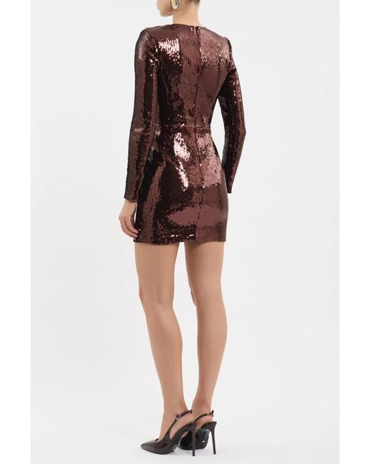Rebecca Vallance Purple Glimmer Mini Dress