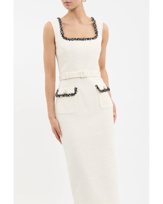 Rebecca Vallance White Jacquie Midi Dress